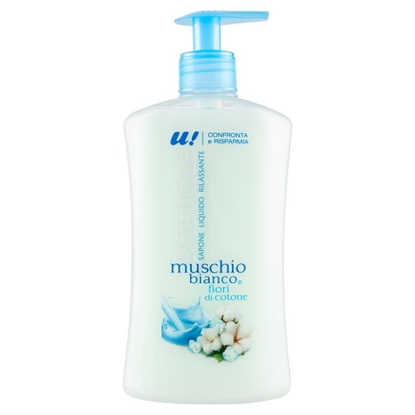 Sapone Liquido Rilassante Muschio Bianco e Fiori di Cotone Estetique U! Confronta e Risparmia